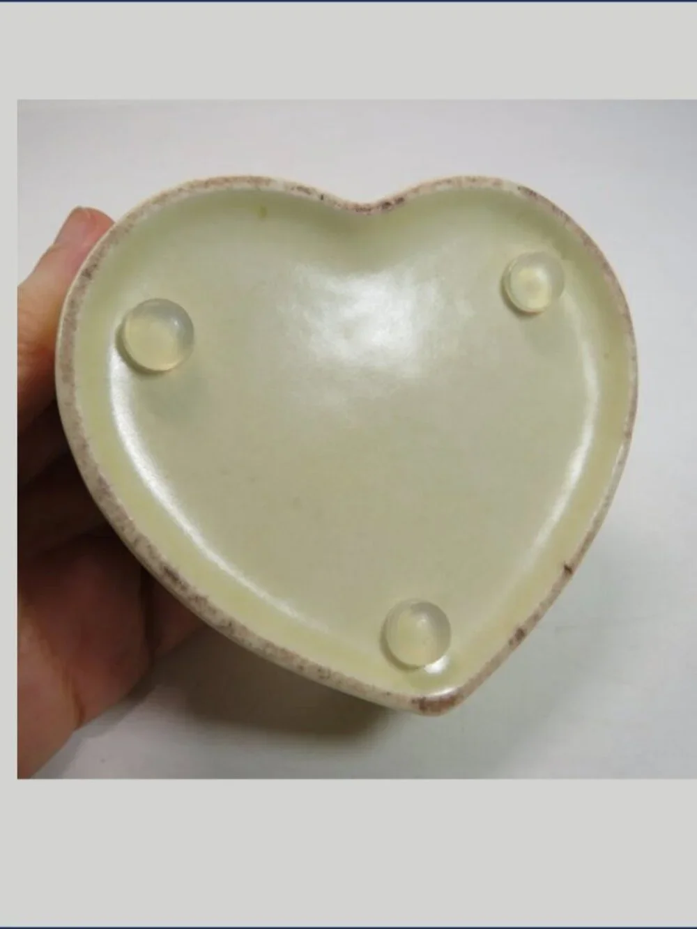 VTG Pfaltzgraff Village Heart Trinket Box Ceramic Covered Dish Rustic Farmhouse